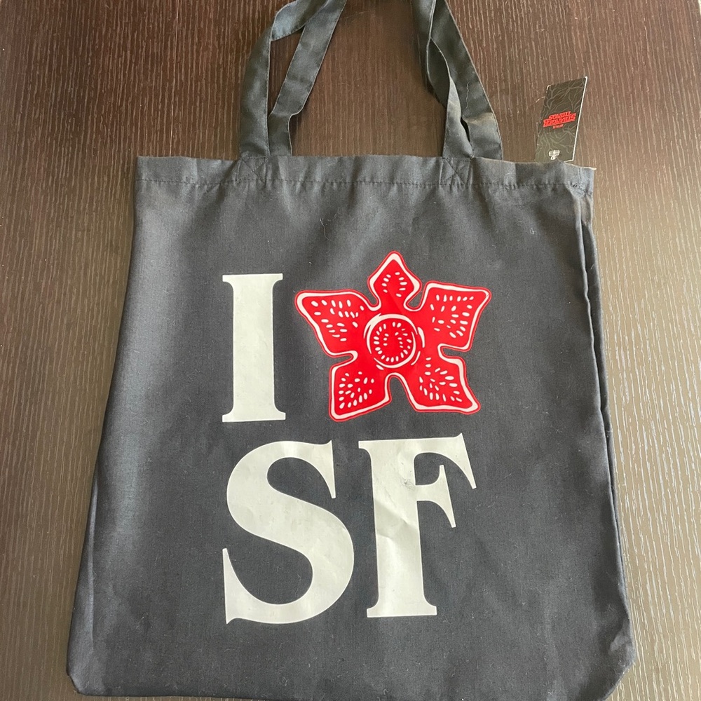 I love San Francisco & Stranger Things tote bag